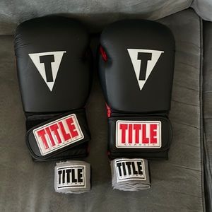 Title boxing gloves and wraps